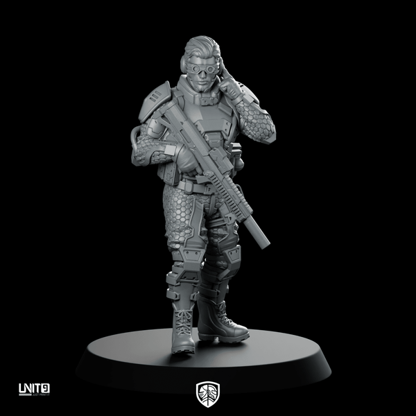 Psycho Tracers v3 Cyberpunk Miniature Rifle Operative - Unit9 - We Print Miniatures