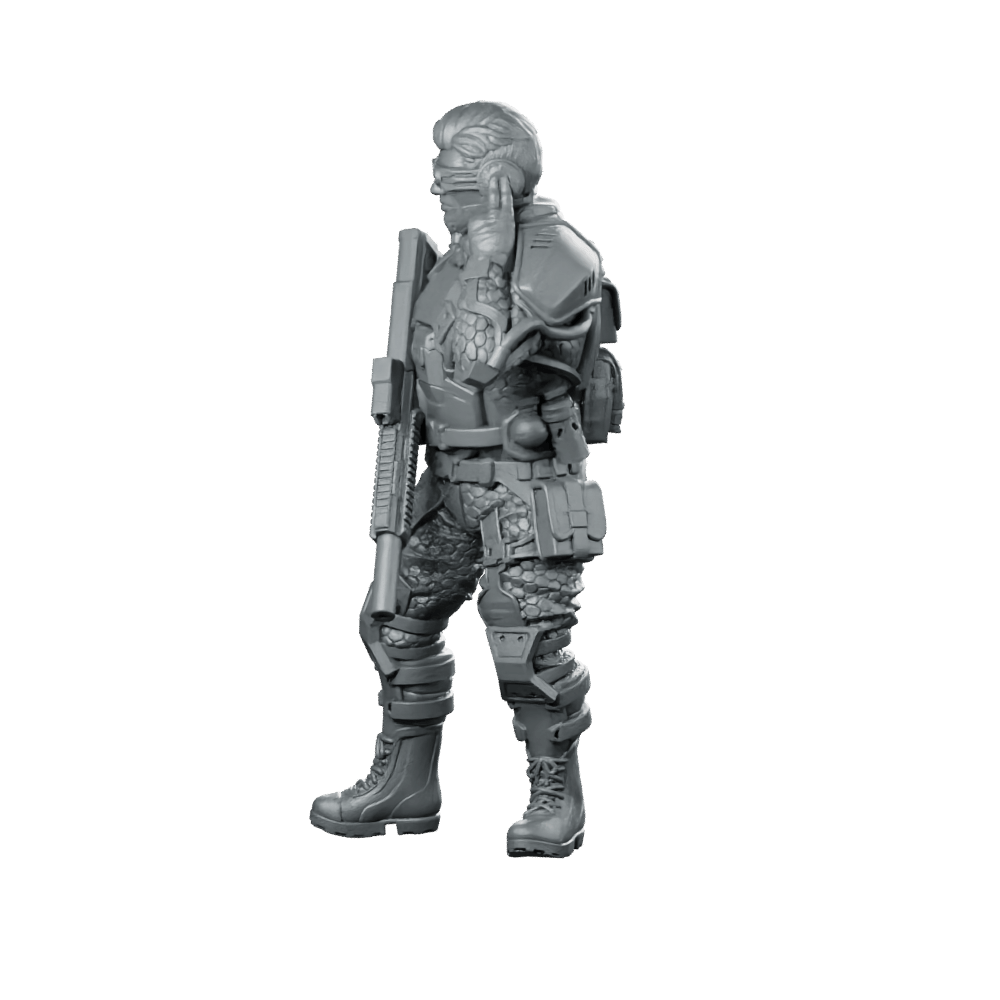 Psycho Tracers v3 Cyberpunk Miniature Rifle Operative - Unit9 - We Print Miniatures