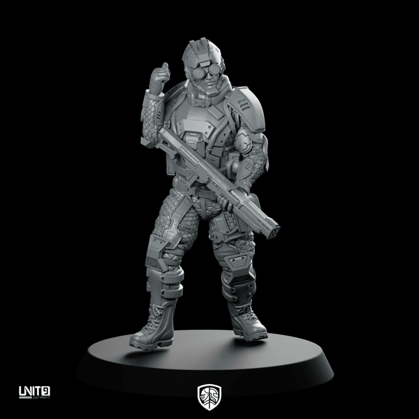 Psycho Tracers v4 Cyberpunk Miniature Rogue Operator - Unit9 - We Print Miniatures