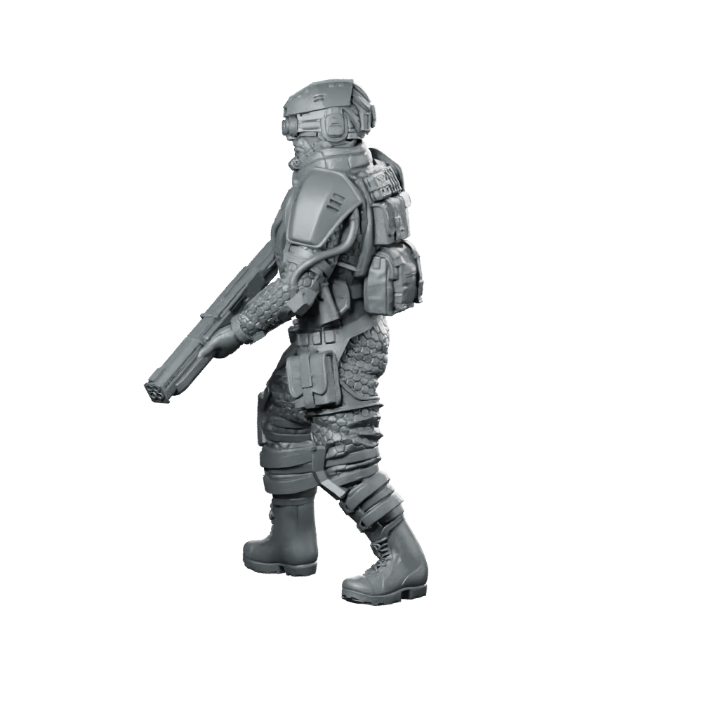 Psycho Tracers v4 Cyberpunk Miniature Rogue Operator Miniature 360 Spin 01