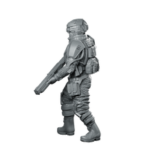 Psycho Tracers v4 Cyberpunk Miniature Rogue Operator Miniature 360 Spin 01