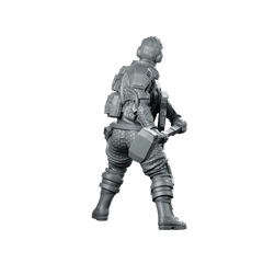 Psycho Tracers v5 Cyberpunk Miniature Armored Enforcer - Unit9 - We Print Miniatures