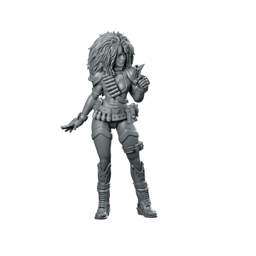 Puma Sister B1 Miniature Cyberpunk Operative Gunslinger - Papsikels Miniatures - We Print Miniatures