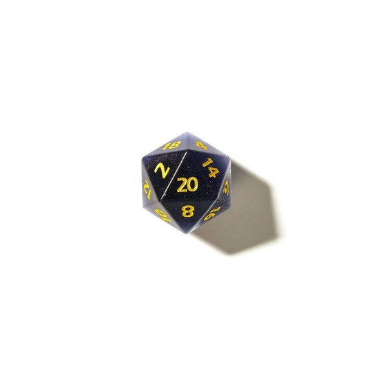 Purple Cats Eye | Natural Gemstone | 7 Piece Set - Tabletop Dominion - We Print Miniatures