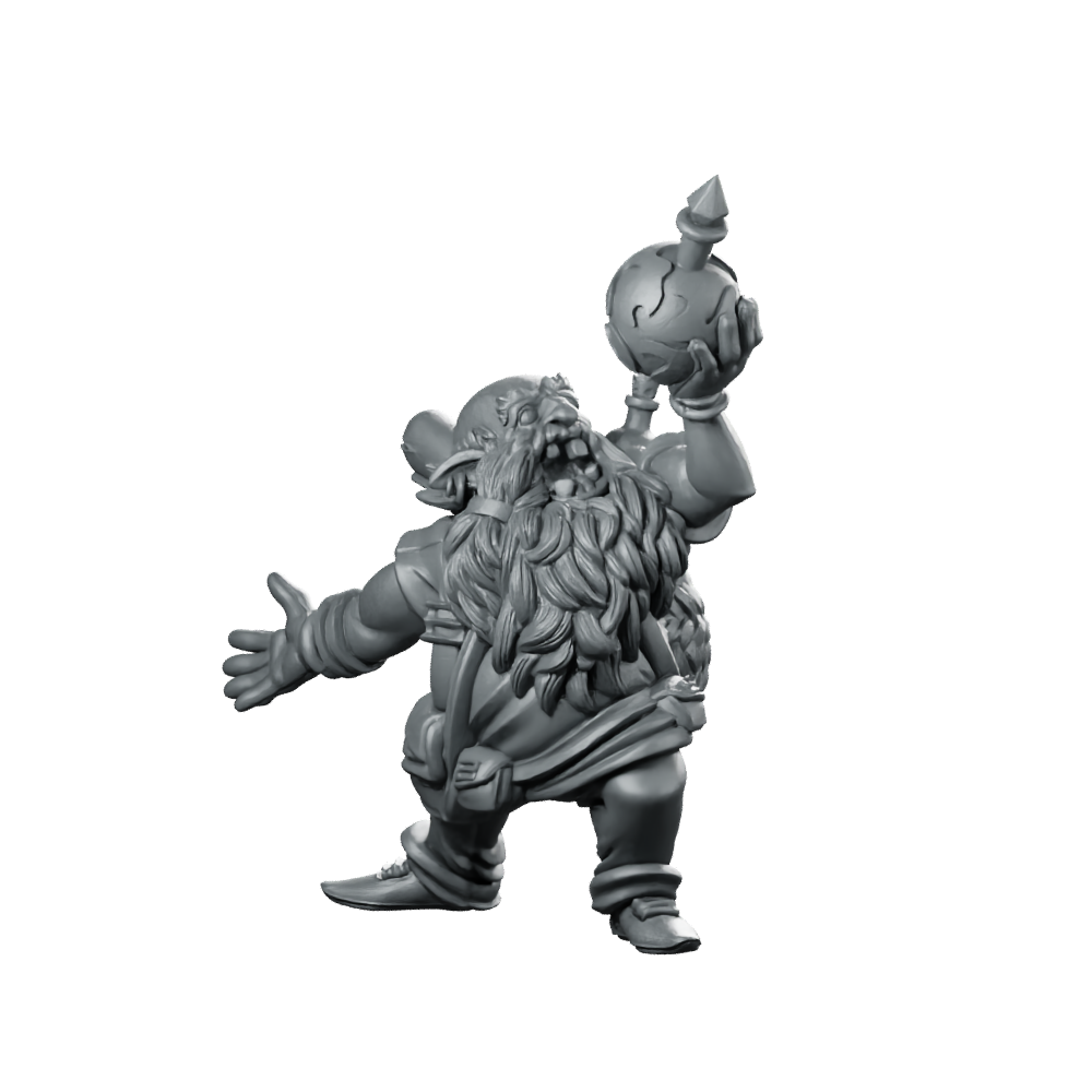 Qimmi Stedfast Miniature Dwarf Alchemist Miniature 360 Spin 01