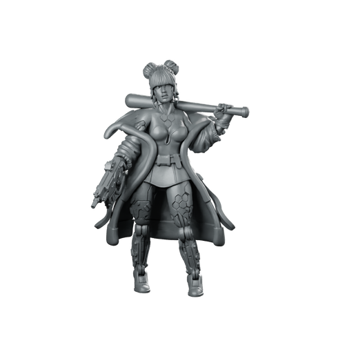 Quadro Kantos Bouncer Cyberpunk Miniature Female Raygun Miniature 360 Spin 01