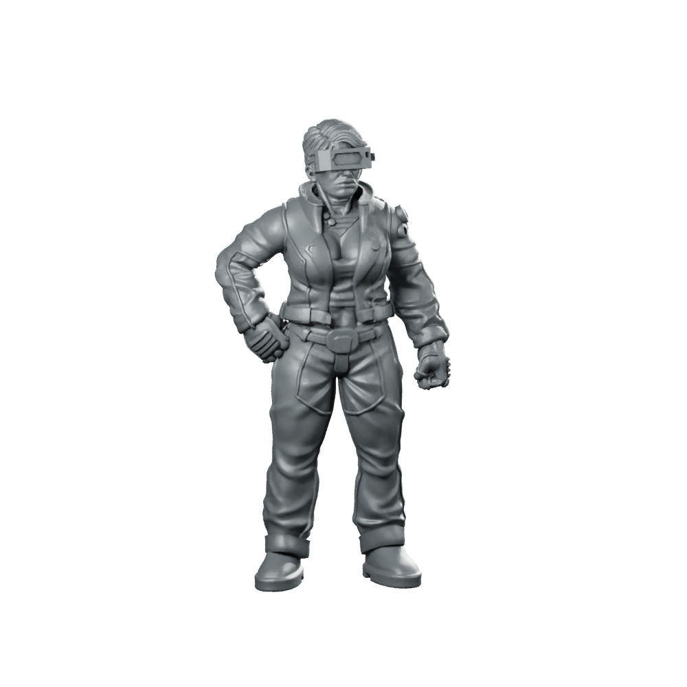Quadro Kantos Cyber Brawler Ronda Rowsi Visor Miniature 360 Spin 01