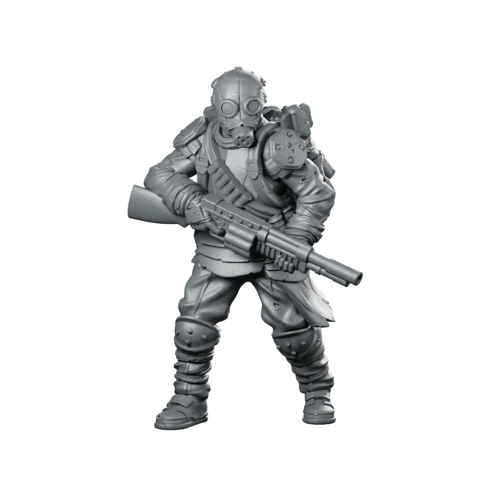 Trench Crusade Quiapo Combat District Engineer 3 Miniature Miniature 360 Spin 01