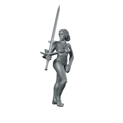Quiapo Exposed Female Warrior Miniature Swordswoman Miniature 360 Spin 01
