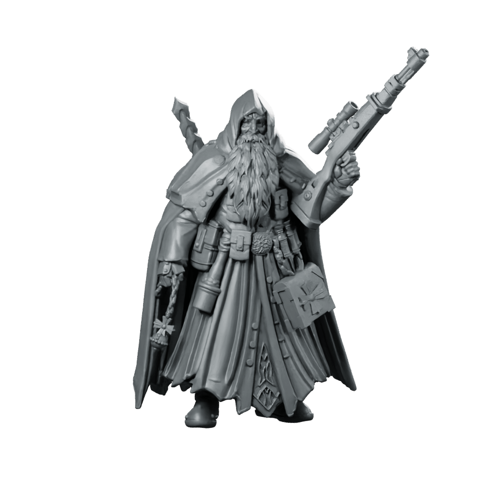 Trench Soldier Quiapo Sniper Priest 2 Miniature Grimdark - Papsikels Miniatures - We Print Miniatures
