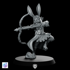Rabbitfolk Archer Miniature Bunny Ranger Bowwoman Scout