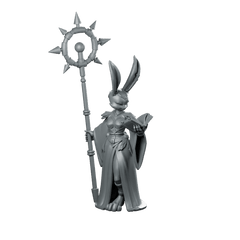 Rabbitfolk Cleric Miniature Resin Fantasy RPG Character - CastNPlay - We Print Miniatures