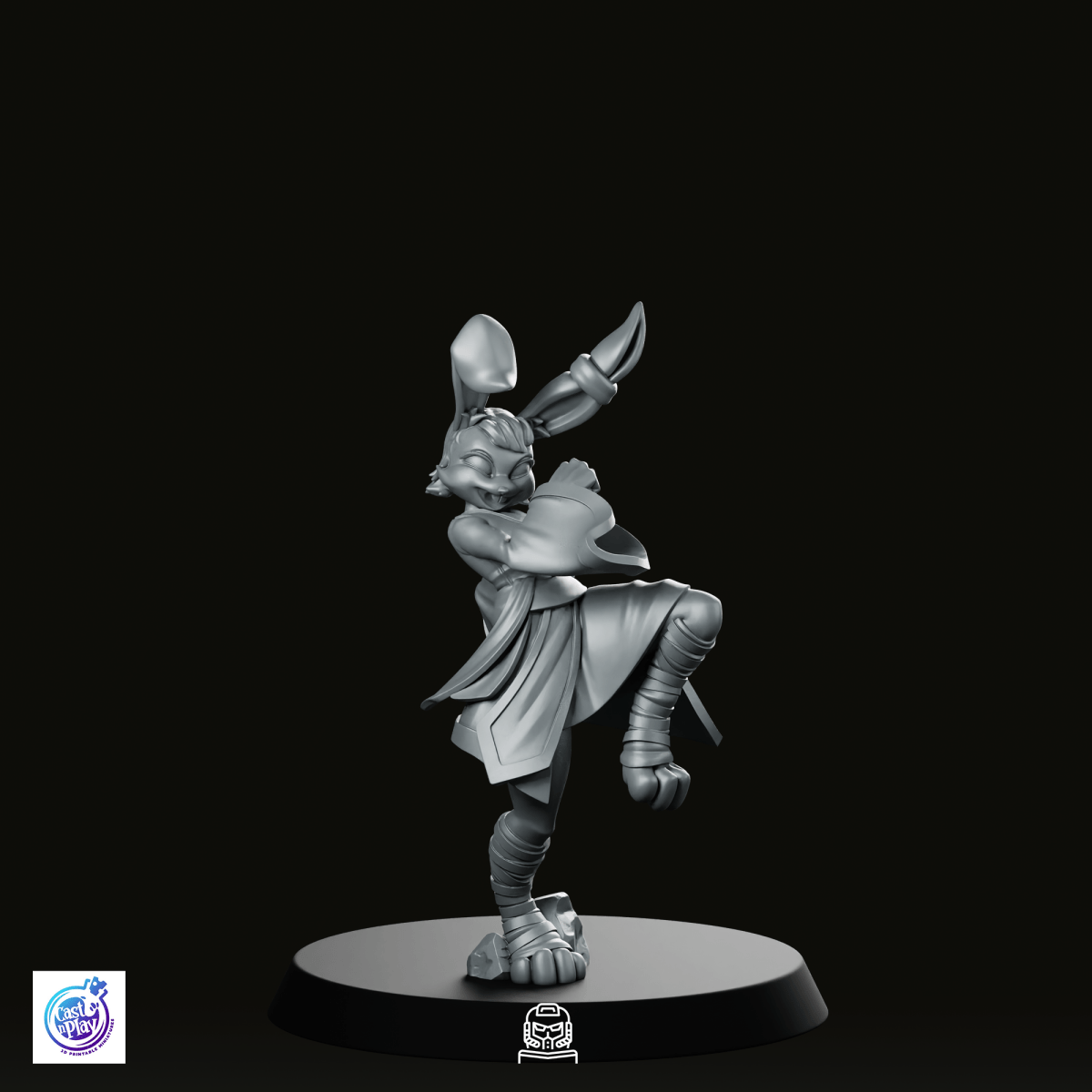Rabbitfolk Monk Miniature - CastNPlay - We Print Miniatures