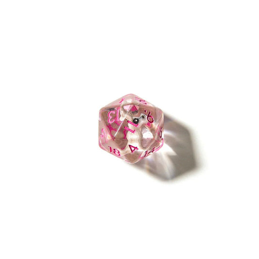 Rabbits | Resin Inclusion Dice | 7 Piece Set - Tabletop Dominion - We Print Miniatures