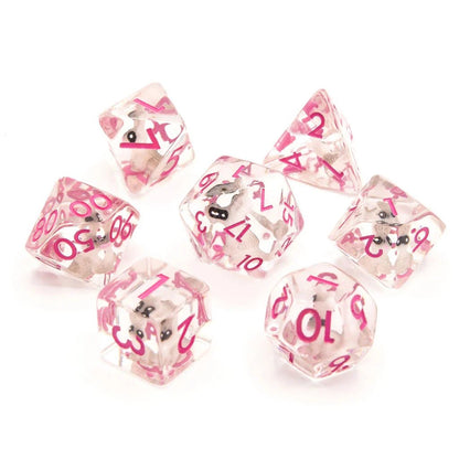 Rabbits | Resin Inclusion Dice | 7 Piece Set - Tabletop Dominion - We Print Miniatures
