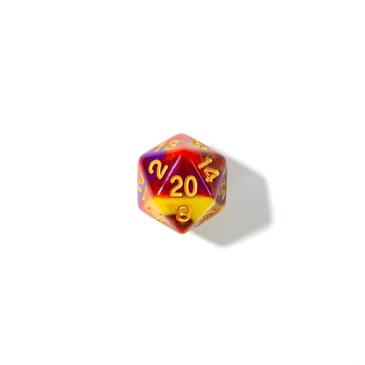 Rainbow Vortex | Acrylic Dice | 7 Piece Set - Tabletop Dominion - We Print Miniatures