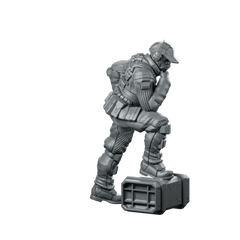 Randy Bones Carter Pose 2 Cyberpunk Miniature Sci-Fi Miniature 360 Spin 01