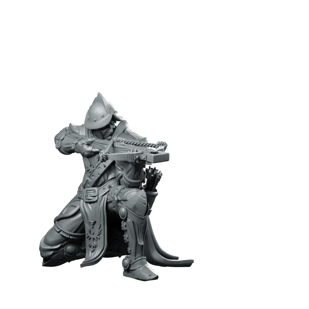 Ranged Blue Cape C Miniature Crossbowman - CastNPlay - We Print Miniatures