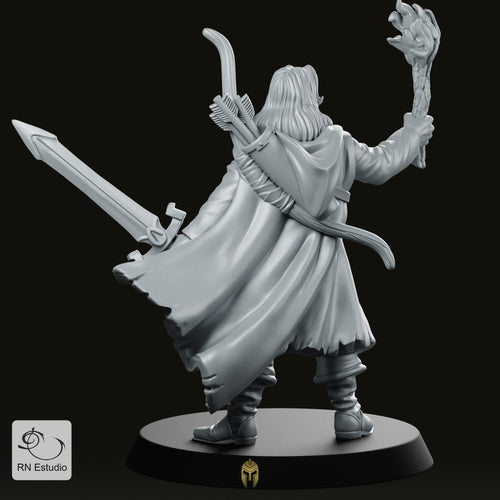 Ranger Belevor Bow & Sword Miniature - RN Estudio - We Print Miniatures