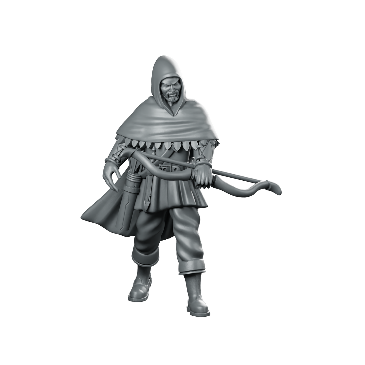 Ranger Man Repaired Miniature Hooded Crossbowman Miniature 360 Spin 01