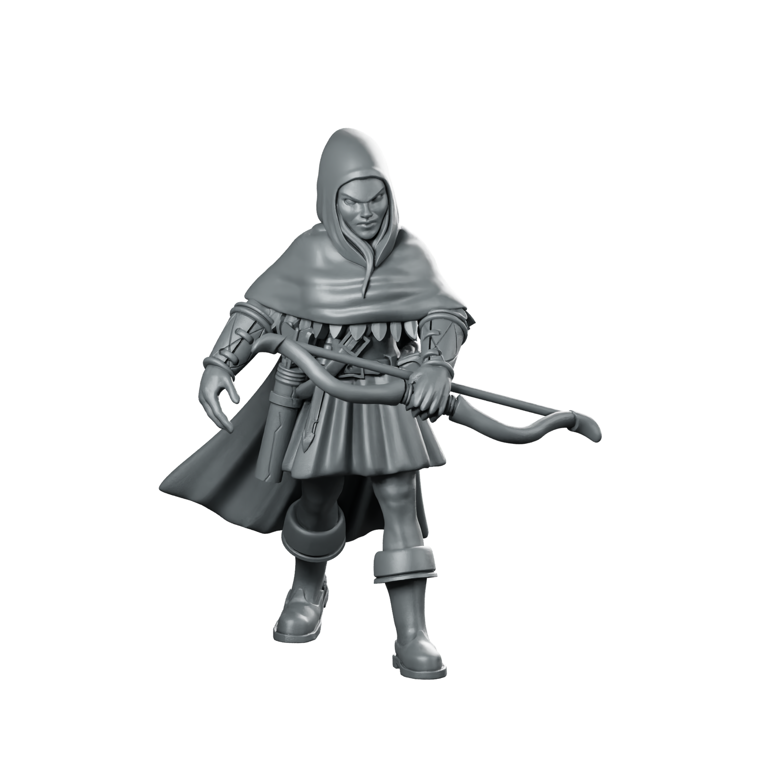 Ranger Woman Miniature Hooded Ranger Archer Miniature 360 Spin 01