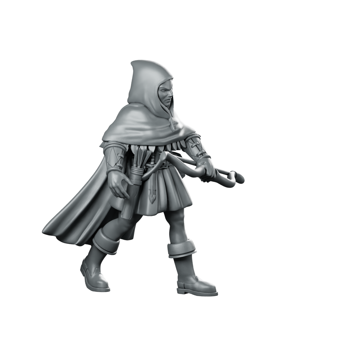Ranger Woman Miniature Hooded Ranger Archer Miniature 360 Spin 02
