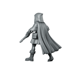 Ranger Woman Miniature Hooded Ranger Archer Miniature 360 Spin 06