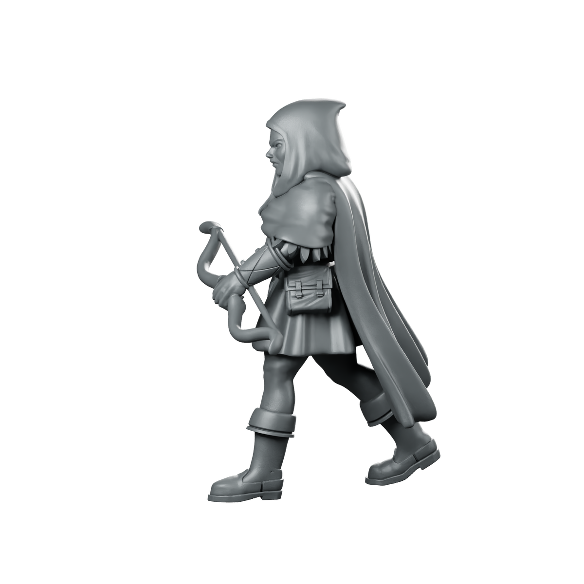 Ranger Woman Miniature Hooded Ranger Archer Miniature 360 Spin 07