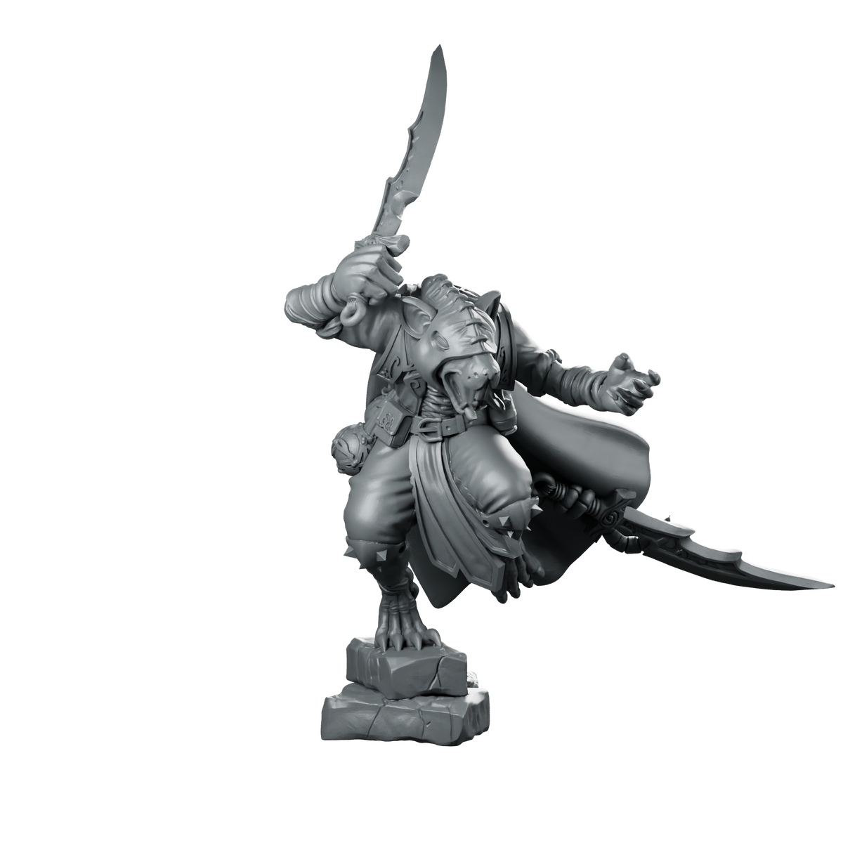 Rat Assassin 1 Miniature Ratfolk Duelist Miniature 360 Spin 01