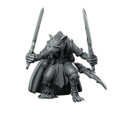 Rat Assassin 2 Miniature Ratfolk Duelist Miniature 360 Spin 01