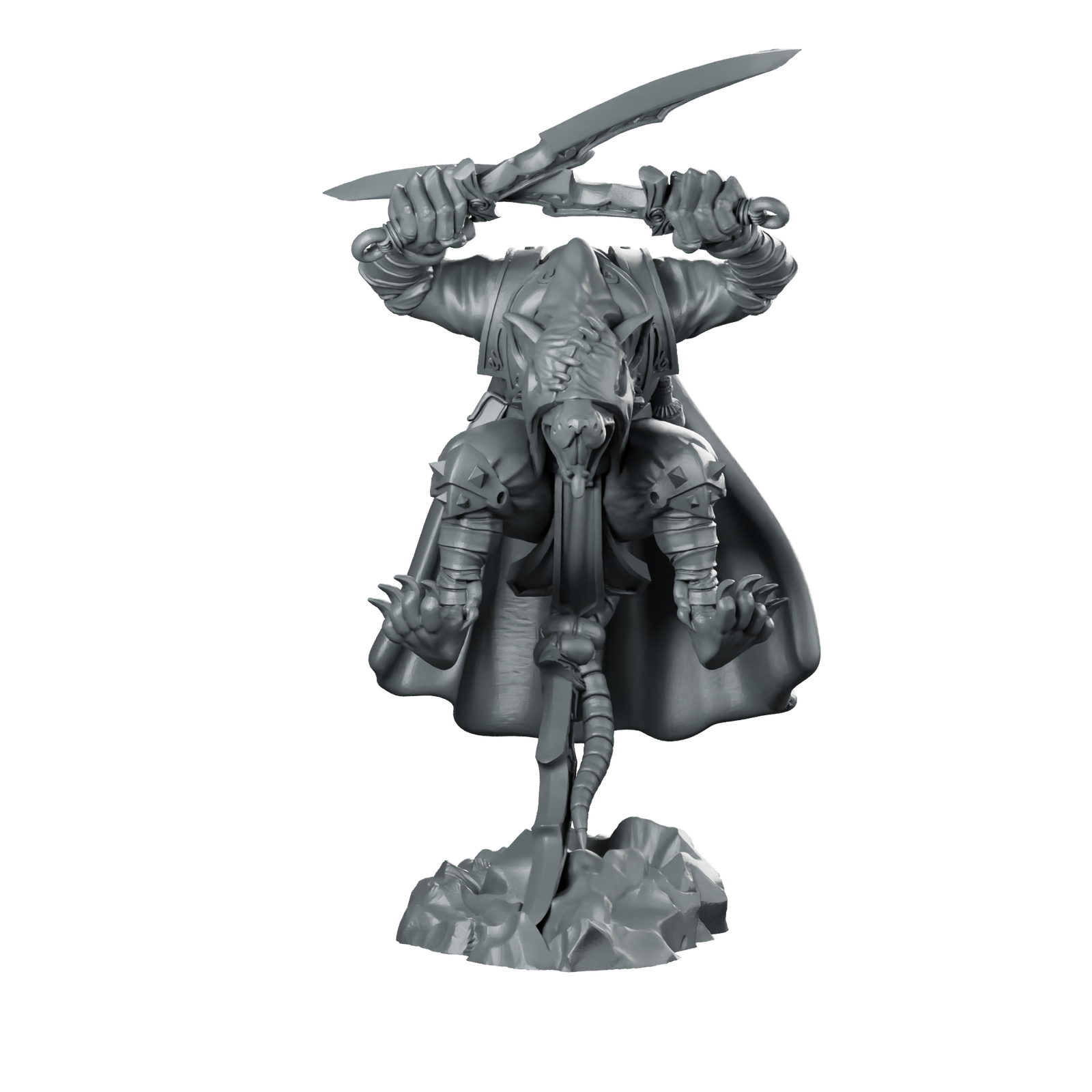 Rat Assassin 3 Miniature Ratman Assassin Dual Miniature 360 Spin 01