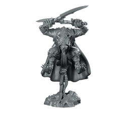 Rat Assassin 3 Miniature Ratman Assassin Dual Miniature 360 Spin 01