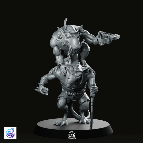 Rat Crossbow Duo Miniature - CastNPlay - We Print Miniatures