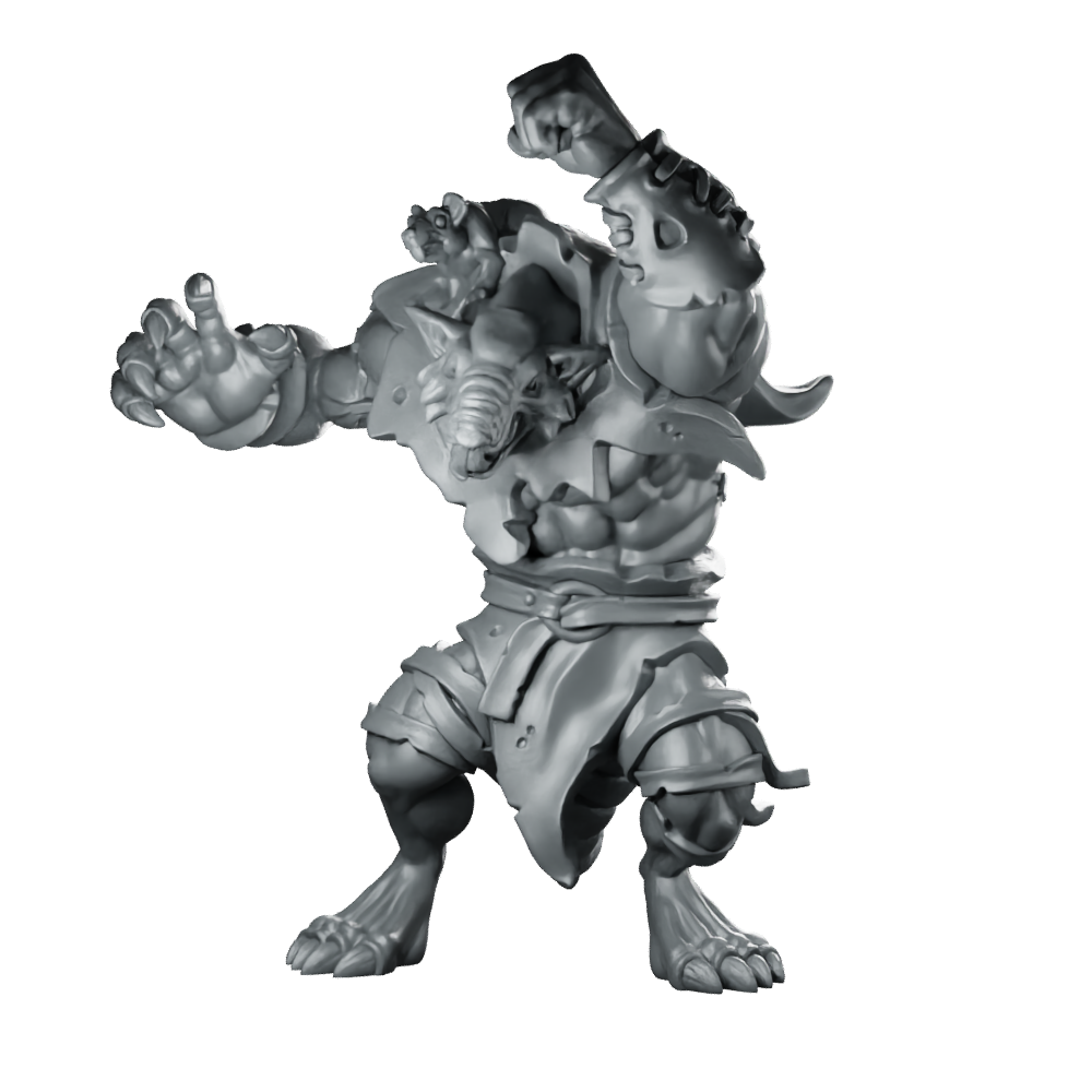 Rat Giant 02 Miniature Sewer Brute Resin Miniature 360 Spin 01