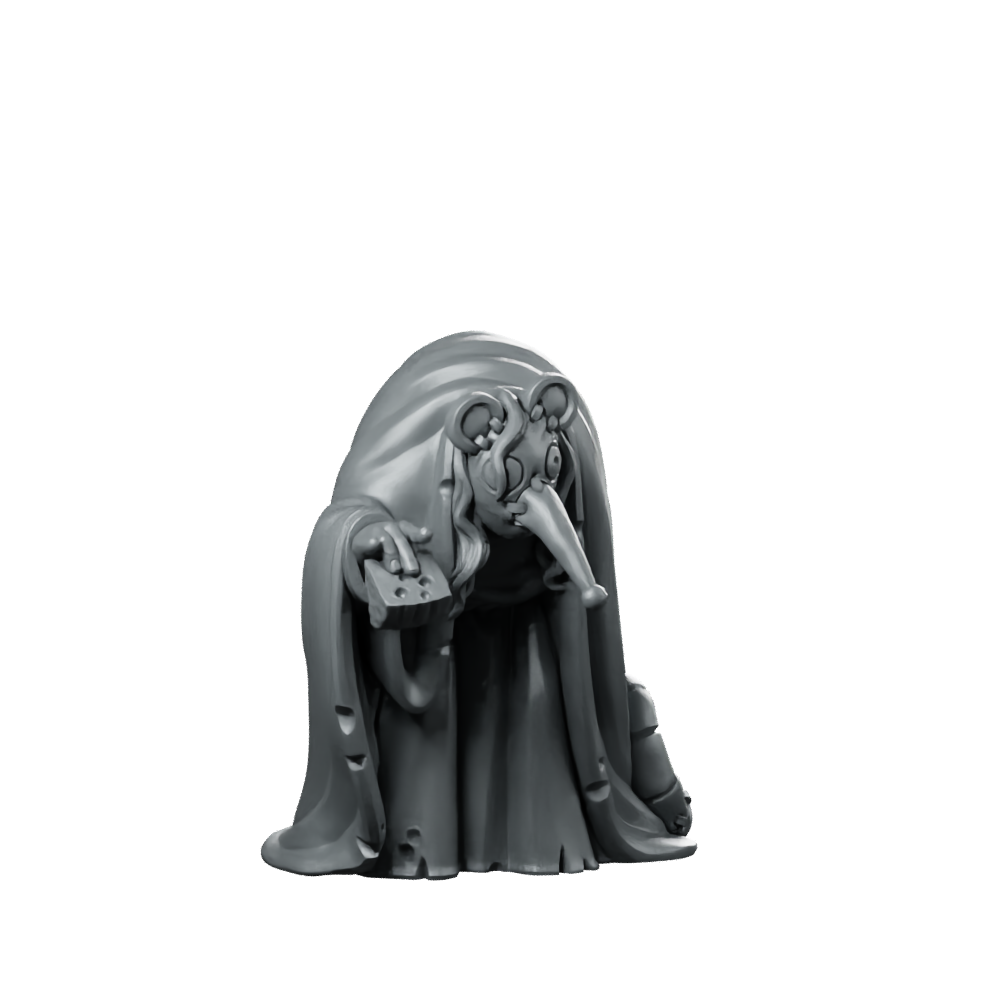 Rat Herder Fantasy Miniature Gritty Sewer NPC Miniature 360 Spin 01