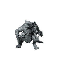 Ratfolk 06 Miniature Toad Gunner Miniature 360 Spin 01