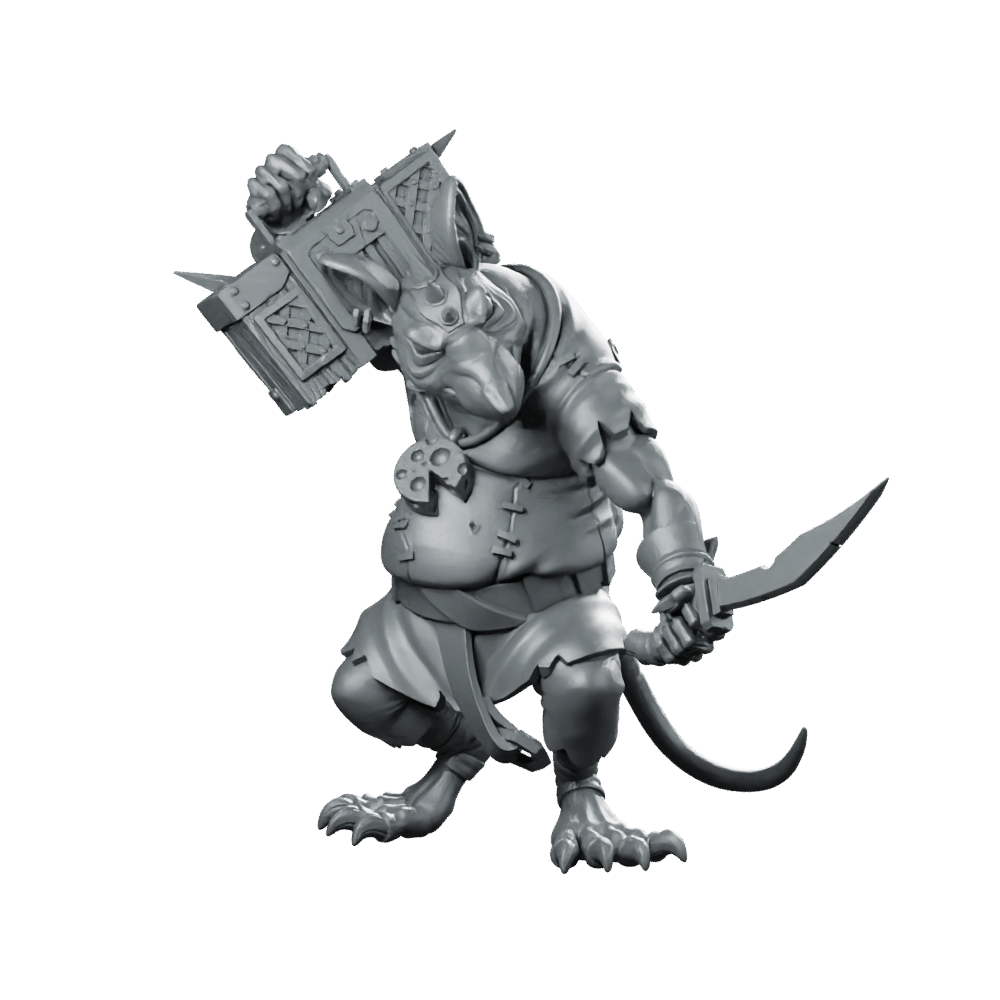 Ratfolk Street Slasher Miniature Rogue Dagger Basket - CastNPlay - We Print Miniatures