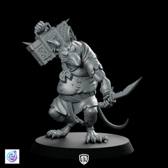 Ratfolk Street Slasher Miniature Rogue Dagger Basket - CastNPlay - We Print Miniatures