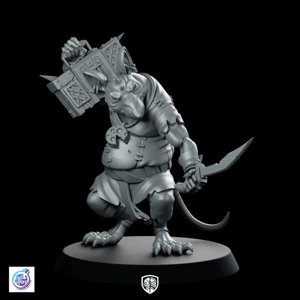 Ratfolk Street Slasher Miniature Rogue Dagger Basket - CastNPlay - We Print Miniatures