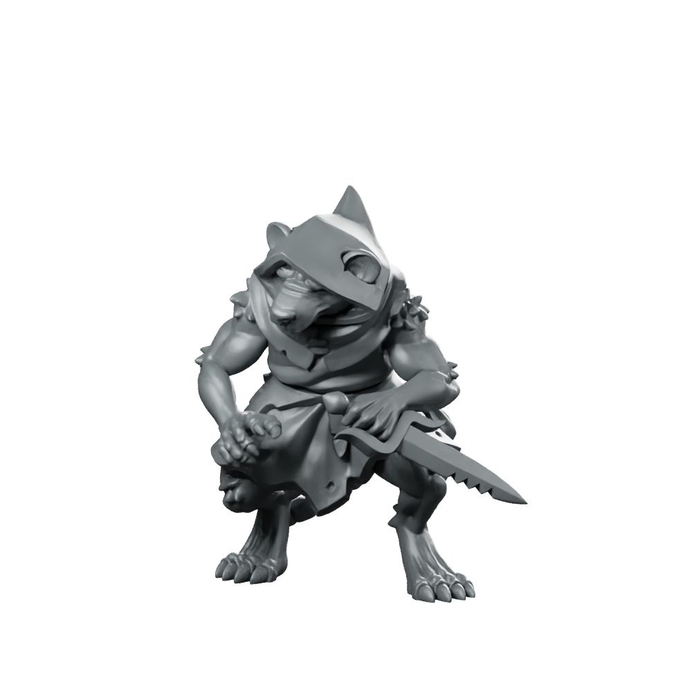 Ratman Pre Built 01 Miniatures Ratfolk Rogue Miniature 360 Spin 01