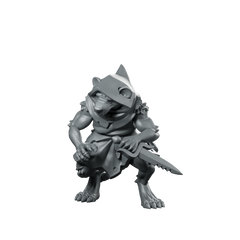 Ratman Pre Built 01 Miniatures Ratfolk Rogue Miniature 360 Spin 01
