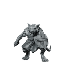 Ratman Pre Built 03 Miniatures Ratman Warrior Miniature 360 Spin 01