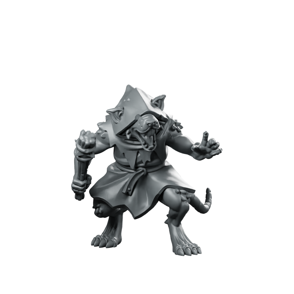 Ratman Pre Built 04 Miniatures Ratfolk Rogue Miniature 360 Spin 01