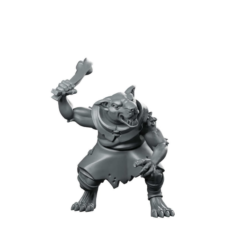 Ratman Pre Built 05 Miniatures Ratman Boneclub Miniature 360 Spin 01
