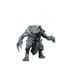 Ratman Pre Built 08 Miniatures Werewolf Rogue Miniature 360 Spin 01