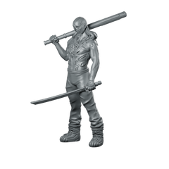 Rattler Cyberpunk Miniature Brutal Melee Brawler Streetfighter Miniature 360 Spin 04