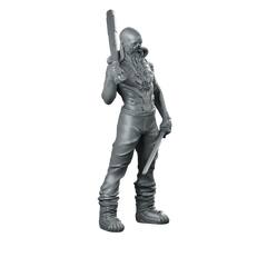 Rattler Cyberpunk Miniature Brutal Melee Brawler Streetfighter Miniature 360 Spin 06