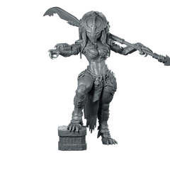 Raven Vixen Skull Hunter Miniature Sci - Fi Assassin - Papsikels Miniatures - We Print Miniatures