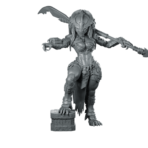 Raven Vixen Skull Hunter Miniature Sci - Fi Assassin - Papsikels Miniatures - We Print Miniatures