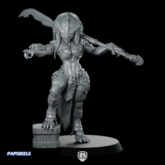 Raven Vixen Skull Hunter Miniature Sci - Fi Assassin - Papsikels Miniatures - We Print Miniatures